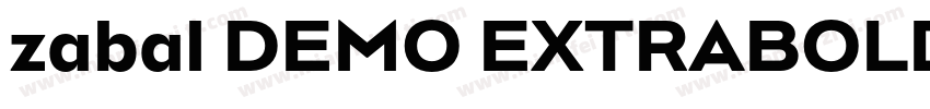 zabal DEMO EXTRABOLD字体转换